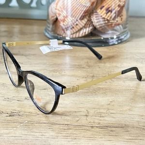 b.e Bio Eyes Wren NEW Eyeglass Frames Cat Eye Black 52-16.5-140